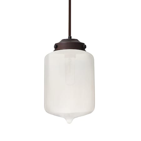 Besa Lighting Olin Cord Pendant, Frost, Bronze Finish, 1x60W Incandescent 1TT-OLINFR-BR
